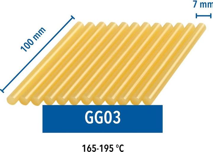 Actual product image Dremel Transparent glue sticks, wood, high temperature, 65 g, Ø 7mm (12 pieces)