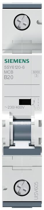 Produktbild Siemens Sicherungsautomat 5SY6 20A Typ B 6kA