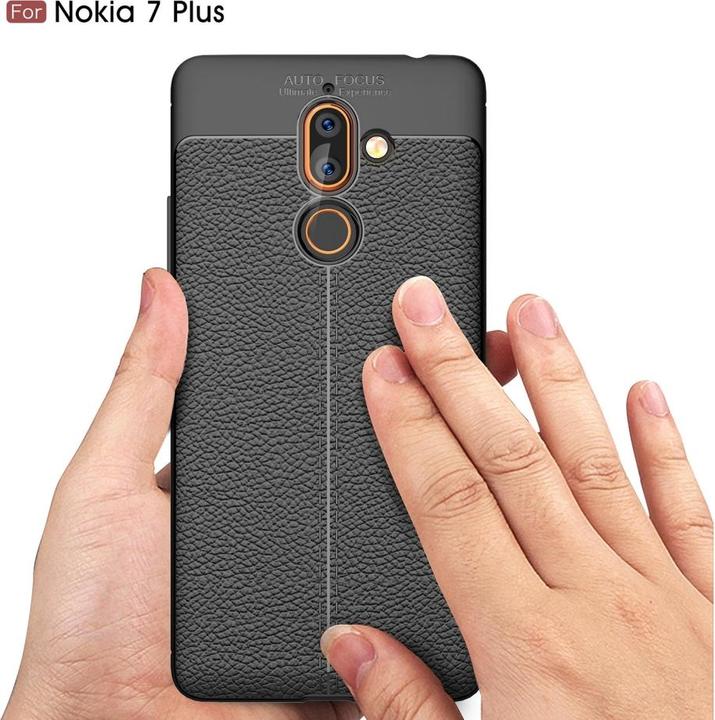 Produktbild Screenguard Nokia 7 Plus Hülle Leather Design TPU Cover (Nokia 7 Plus)
