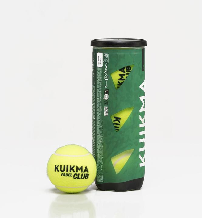 Actual product image Kuikma Padel balls pressure balls three cans of 3 - Club