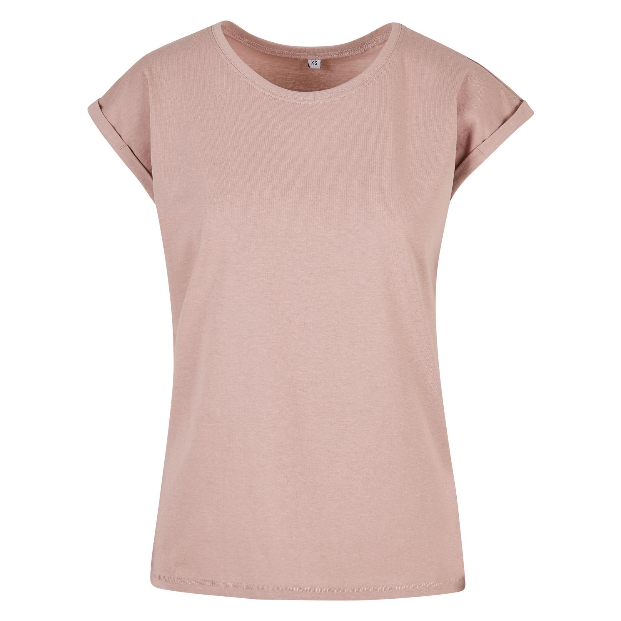 Build Your Brand, Damen, Shirts, Ladies' Extended Shoulder Tee, Pink, (5XL)