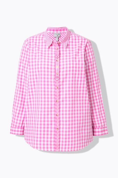 Actual product image Ulla Popken Checked Long Sleeve Blouse (62)