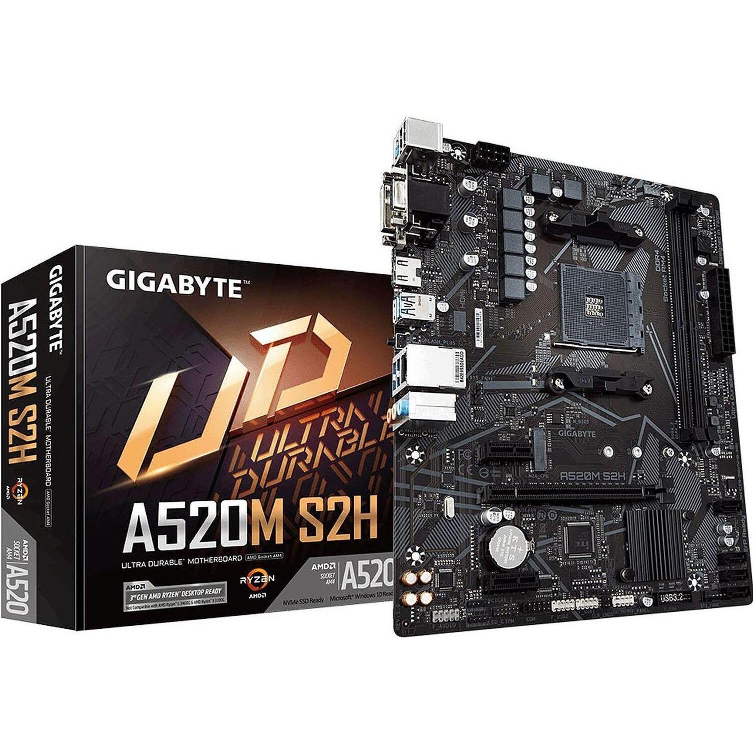 Gigabyte A520M S2H (AM4, AMD A520, mATX), Mainboard