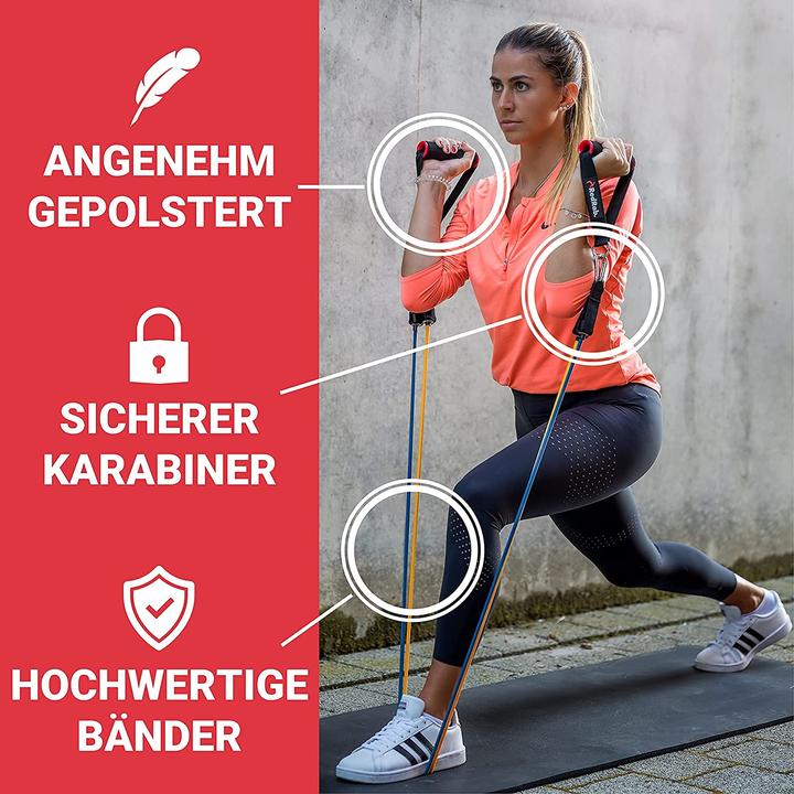 Actual product image Red Rab Resistance Bands Set (1 m, Easy, Medium, Strong)