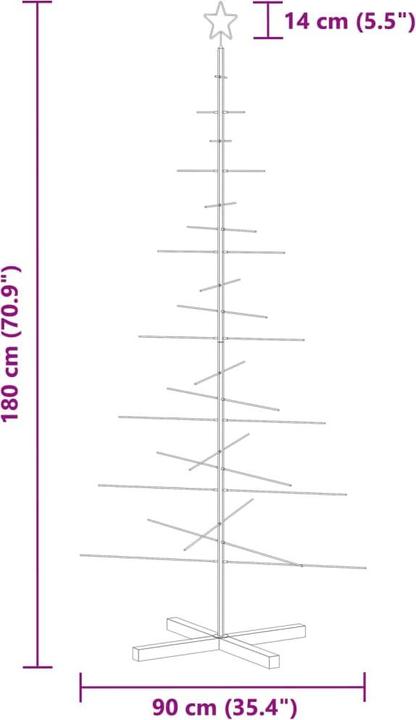 Produktbild vidaXL Metall-Weihnachtsbaum (180 cm)