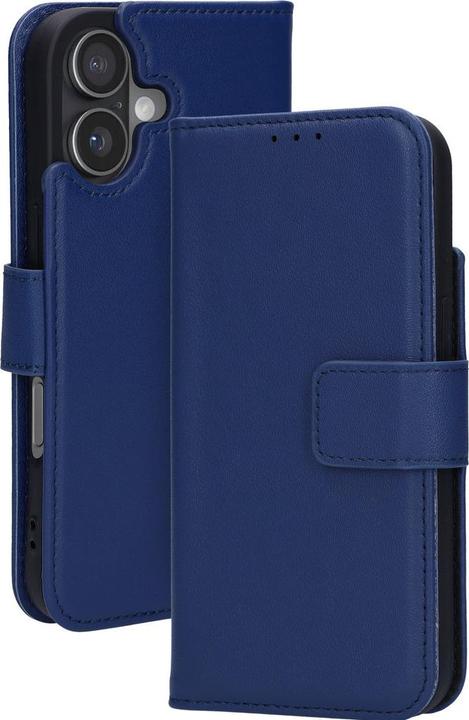 Mobiparts Leather Wallet Case Apple iPhone 17 Blue (MagSafe Compatible)  (Apple iPhone 17)