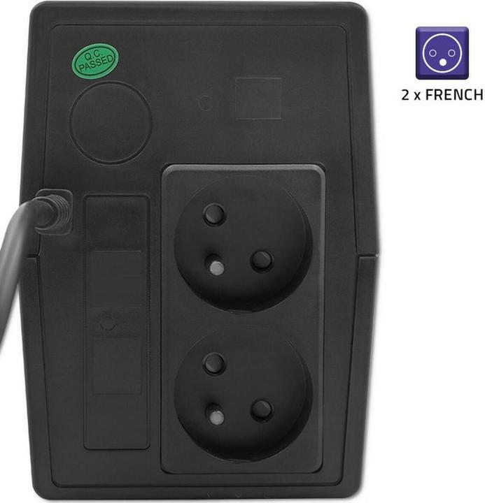 Immagine prodotto Qoltec UPS di tipo "awaryjny" | Monolith | 850VA | 480W (850 VA, 480 W, Interattivo linea UPS)