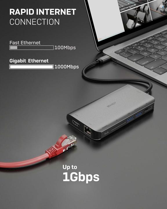 Produktbild Lindy DST-Mini XT (USB-C, 8 Ports)