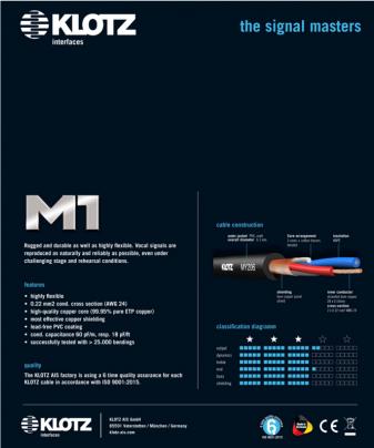 Produktbild Klotz M1K2FM0300 (XLR Kabel)
