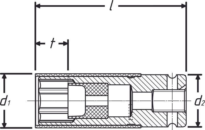 Produktbild HAZET Schlag-, Maschinenschrauber Steckschlüsseleinsatz ∙ Sechskant 903SLG-21 ∙ Vierkant12,5 mm (1/… (21 mm)