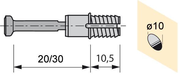 Image du produit Hettich Goujon à montage rapide Rapid S DU 333 (Ancrages à enfoncer, 1 pcs)