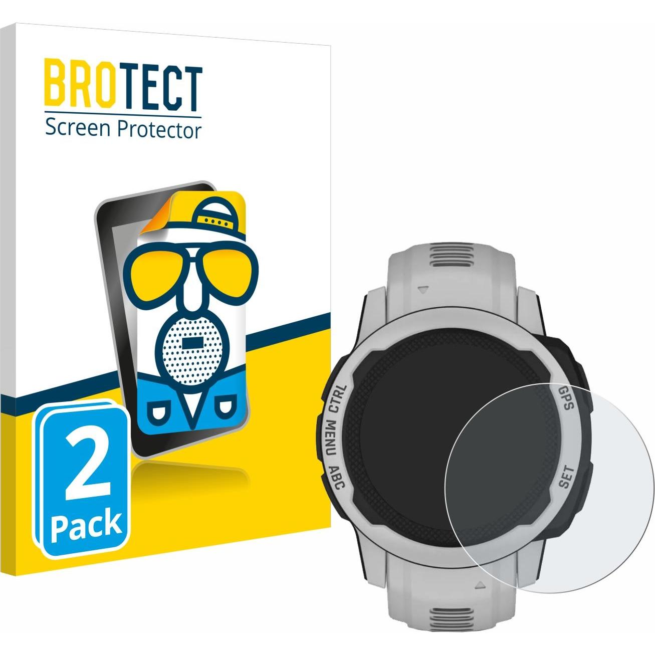 BROTECT Entspiegelungs-Schutzfolie Displayschutz Matt, Smartwatch Schutzfolie, Grau
