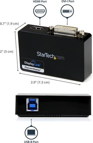Produktbild StarTech USB 3 Hdmi/Dvi Video Adapter (USB, DVI, 7.30 cm)