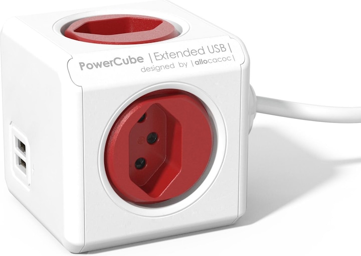 Produktbild Allocacoc PowerCube Extended USB S+ (4 x, Typ 13, USB-A, 1.50 m)
