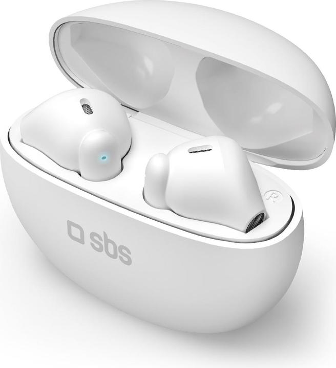 Produktbild SBS TWS Pure Drops Kopfhörer mit 380mAh Ladestation white (ANC, 6.50 h, Kabellos)