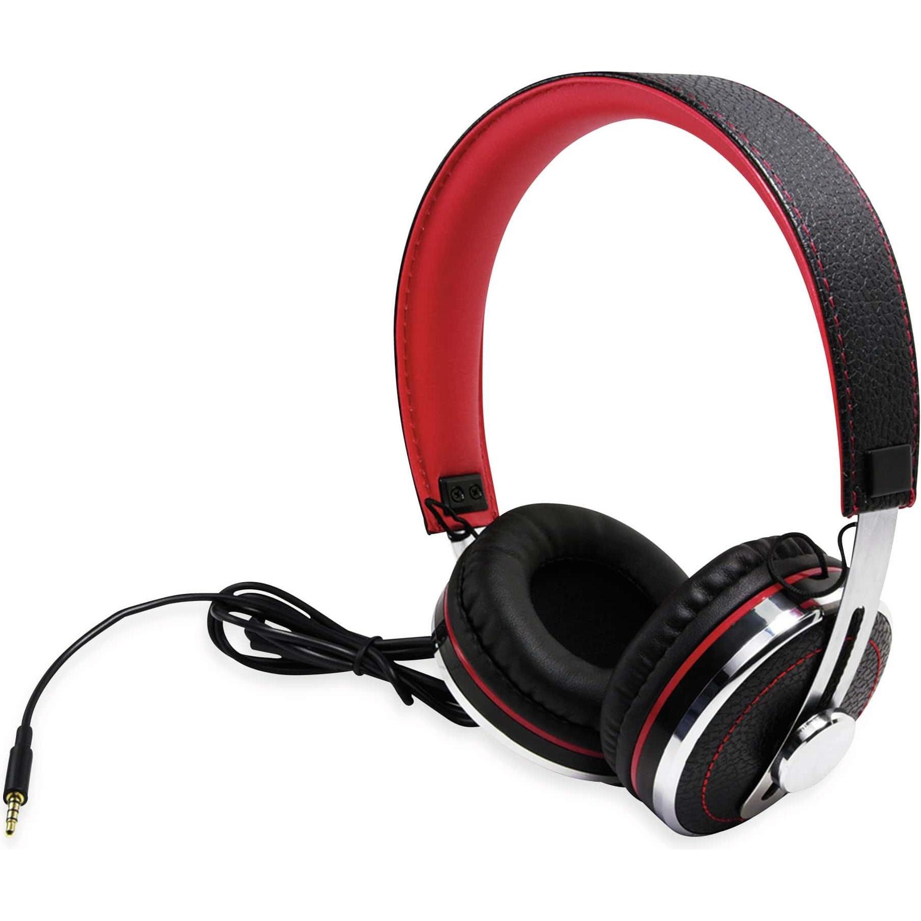 Typhoon Rockstar Headset red (Kabelgebunden), Kopfhörer, Rot