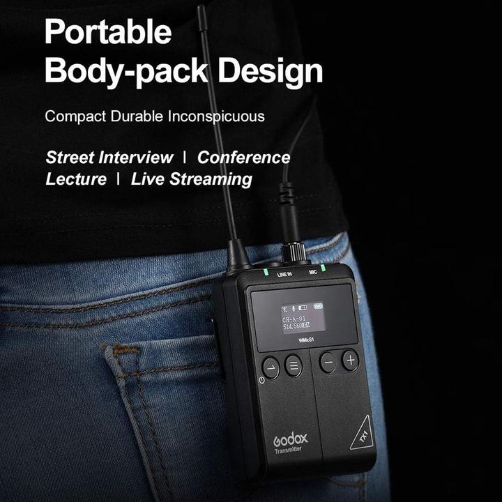 Productafbeelding Godox UHF Draadloze & Lavalier-microfoon TYPE-C-poort (5V)