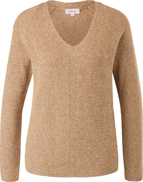 Produktbild S.Oliver Strickpullover Pullover mit Ajourmuster (36)