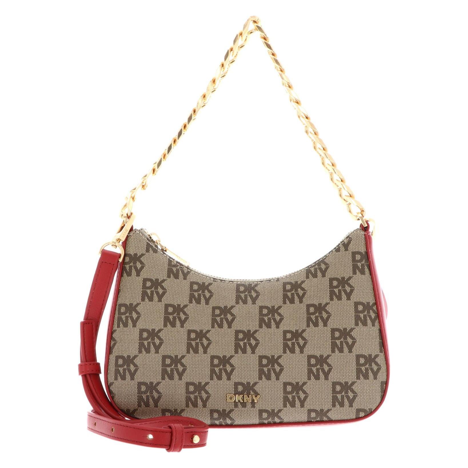 Dkny, Damen, Handtasche, Jenna Demi Crossbody Bag, Rot, Braun