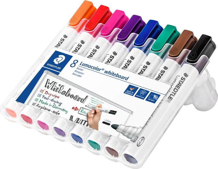 Image du produit Staedtler Lumocolor 351 (Orange, Violet, Bleu, Vert, Marron, Rouge, Noir, Pink, 2 mm, 8 x)