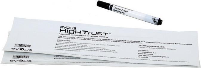 Actual product image Evolis cleaning kit ,2 T-cards, 1 pen