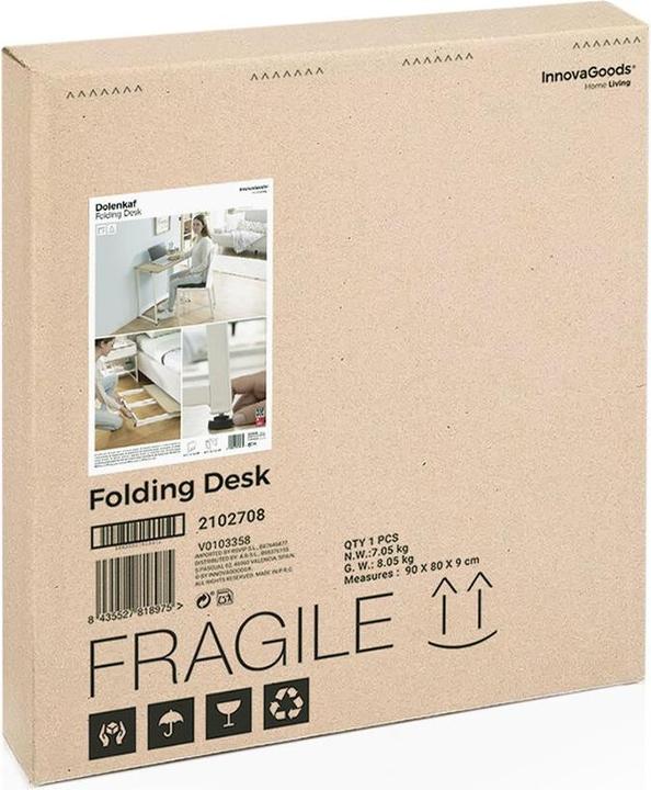 Actual product image JTI Folding desk (80 x 45 x 75 cm)