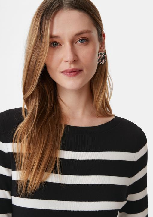 Actual product image Comma Kleid Gestreiftes Kleid aus Feinstrick (46)