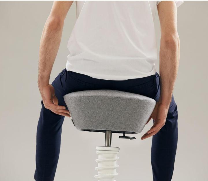 Actual product image Aeris Stool Swopper 102HBSTWH white/blue, with castors