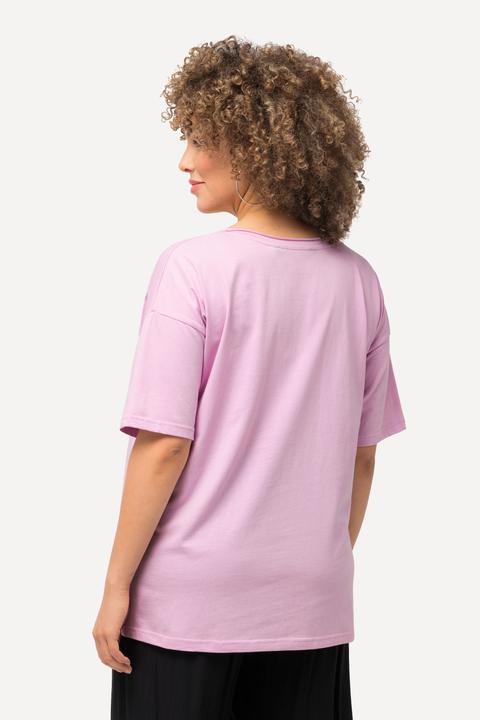 Produktbild Ulla Popken T-Shirt, Frottee-Schriftzug, Oversized, Rundhals, Halbarm (42, 44)