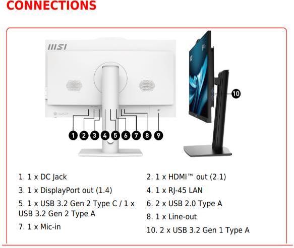 MSI PRO AP242P 14M-622IT i7-14700 16Gb Hd (512 GB, 16 GB, Intel Core i7-14700, UHD Graphics 770)