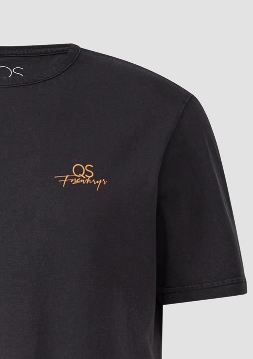 Actual product image S.Oliver T-Shirt Gewaschenes T-Shirt mit Front- und Rückenprint (S)