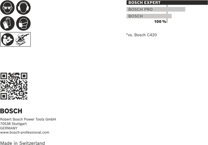 Actual product image Bosch Professional Zubehör Accessories 2608901668 Sanding paper for orbital sander grit 60, 120, 180 (L x W) 107 mm x 115 (60, 120, 180)