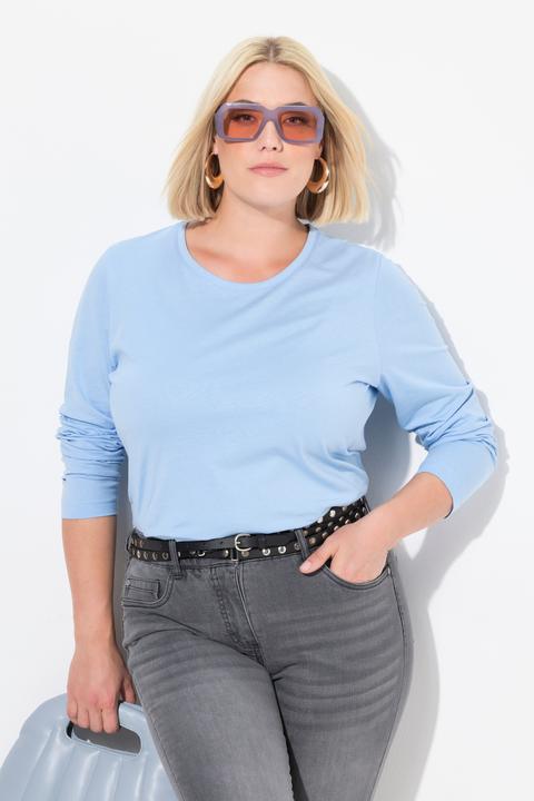 Produktbild Ulla Popken Shirt, Slim, Rundhalsausschnitt, Langarm (54)