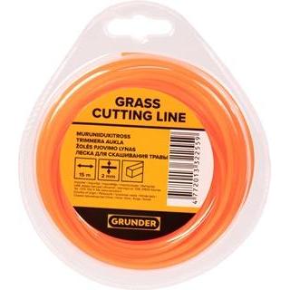 Grunder, Accessori per macchinari da giardino, LINEA TRIMMER 2.0MM 15M QUADRATI ECO (Pioniere delle erbacce, Lenza per tagliabordi + rocchetto di lenz