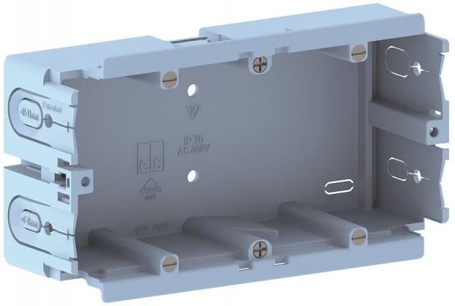 GGK Device installation box GDX/P2 2gang 3678 blue for BR, BRS, BRA trunking