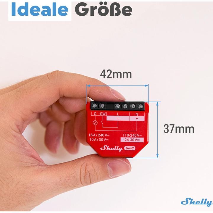 Actual product image Shelly 1PM Gen3 x2 (Switch actuator)