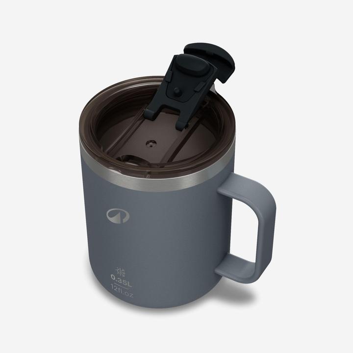 Produktbild Quechua Tasse isolierend Edelstahl Camping Wandern Trekking - Mug 900 0,35 l grau