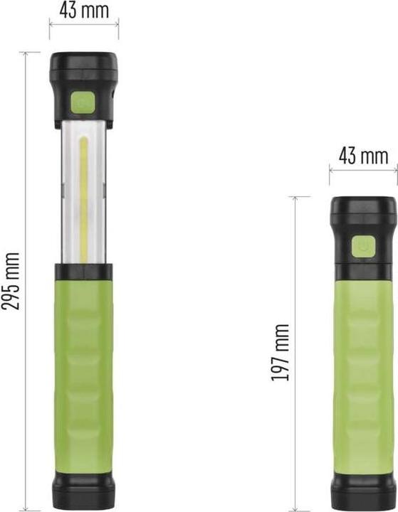 Immagine prodotto Emos Torcia LED COB P4541, 450 lm, 2000 mAh, ricaricabile (19.70 cm, 450 lm)