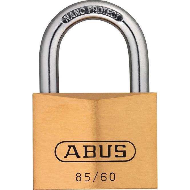 Magni, Vorhängeschloss, ABUS Vorhängeschloss Messing 85/60 gl.-2703 - gleichschliessend - für Kellertüren, Schuppen u. v...