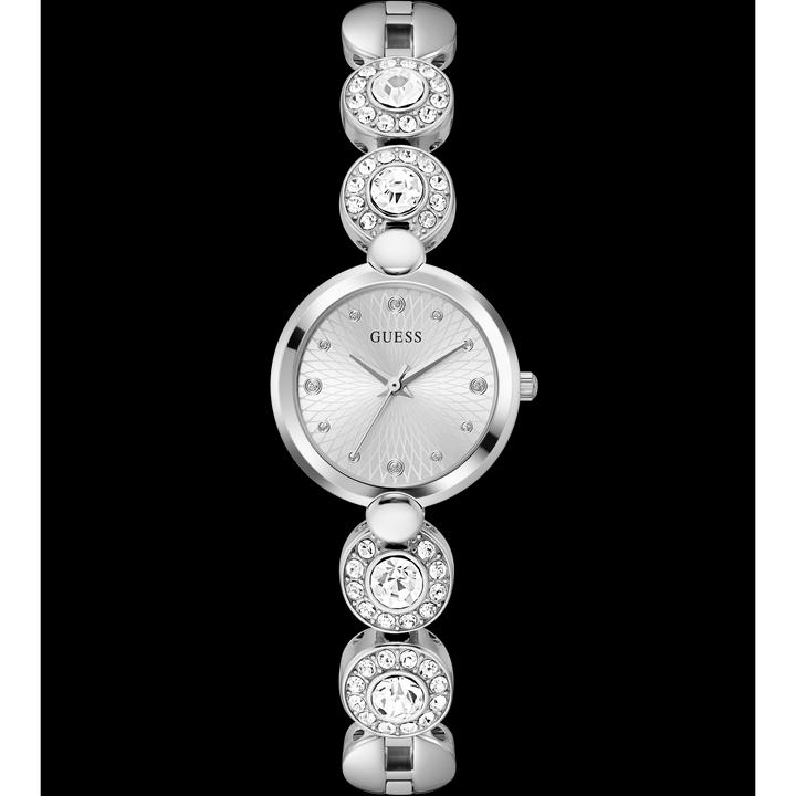 Produktbild Guess P SLV CS / SUN SLV DL / P SLV BRCT W/ CRYS W/ ADJT G LINKS Armbanduhr (26 mm)