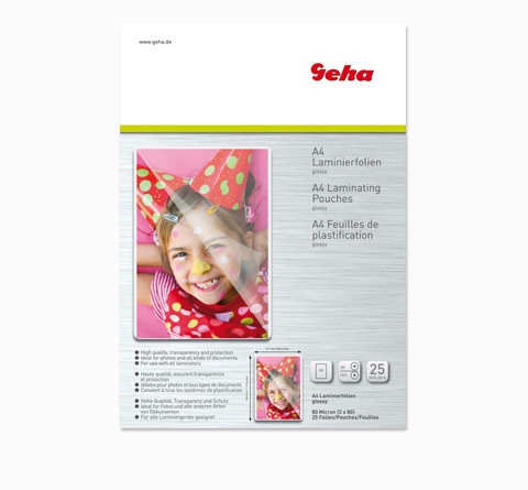 Actual product image Geha Laminating foil (A4, 25 Piece, 80 µm)