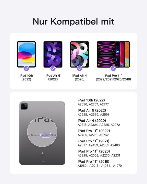 Produktbild Inateck Keyboard iPad 04002 purple (KB04002 purple) (DE)
