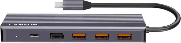 Produktbild Canyon USB-13-in1 HUB USB-C > 2xHDMI/1xDP/4xUSB/RJ45/SD/Aud. retail (USB-C, 13 Ports)