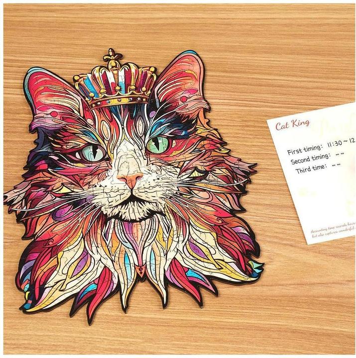 Produktbild Robotime Holzpuzzle 'CAT KING' (200 Teile)