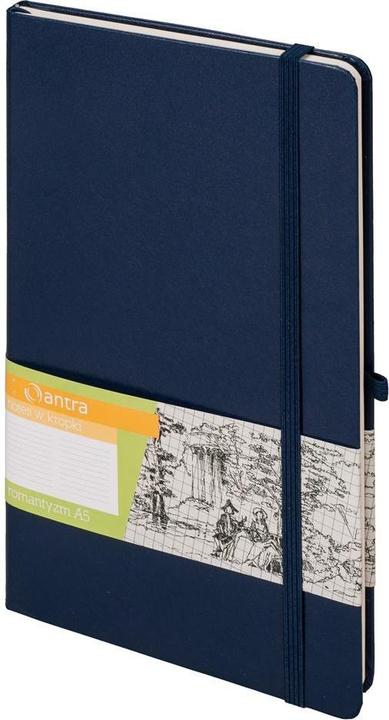 Produktbild Antrax Notizbuch A5 Dots Romantik marineblau (A5, Speziallineatur, Harter Einband)