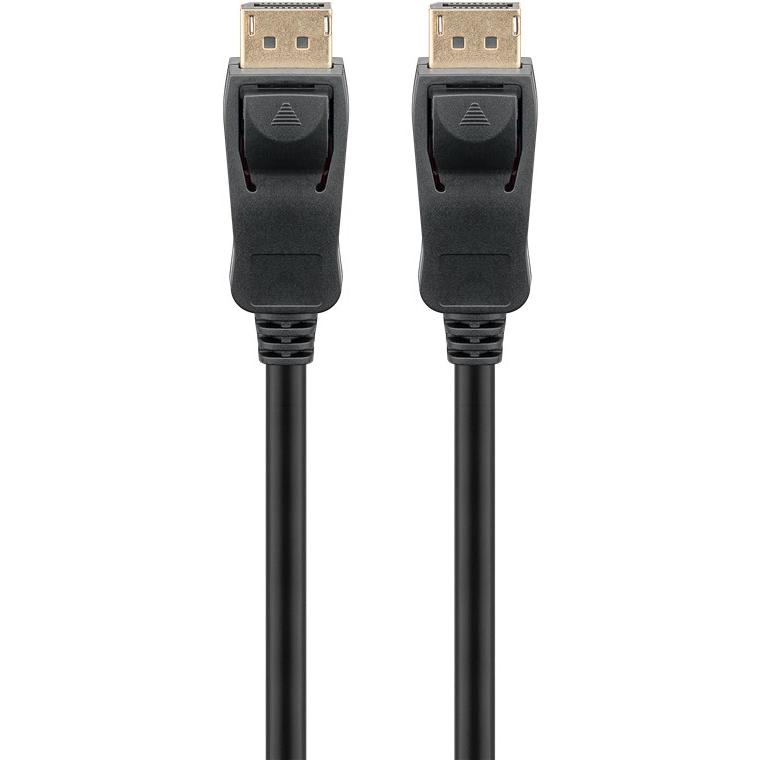 Goobay Clicktronic Series 1.4 DisplayPort Verbindungskabel 1.4, 1 m, Schwarz (1 m, DisplayPort), Video Kabel