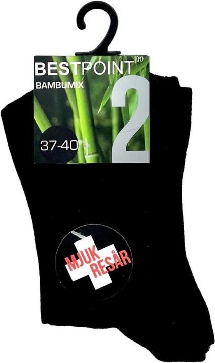 Immagine prodotto JTI Calzini di bambù - Nero - Confezione da 2 - Taglia. 37-40 (Confezione da 2, 37 - 40)