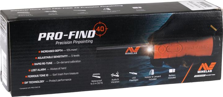 Produktbild Minelab - Wasserdichter Pinpointer Metalldetektor für Experten mit Ton-ID und Einstellbarer Empfindl