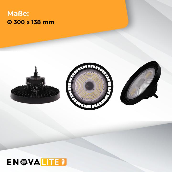 Produktbild Enovalite LED-Highbay-Leuchte, UFO, EEK: D, 200W, 28000lm, 5500K, schwarz (28000 lm)