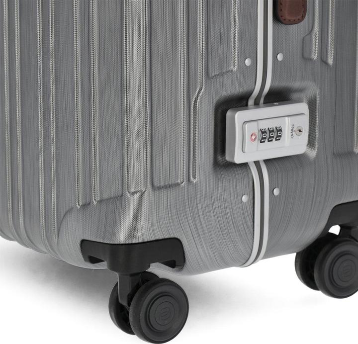 Produktbild Piquadro PQ-Light - Ultra Slim Grosser Hartschalentrolley Schwarz/Leder (67 l)